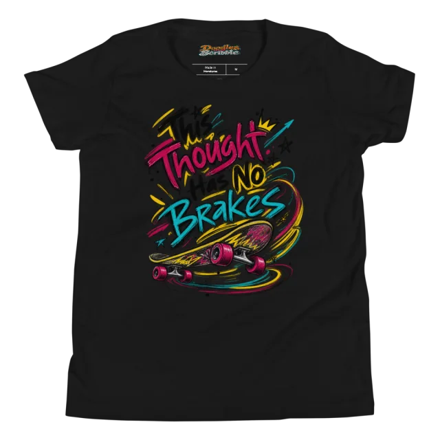 This Thought Has No Brakes Youth T Shirt alternate view