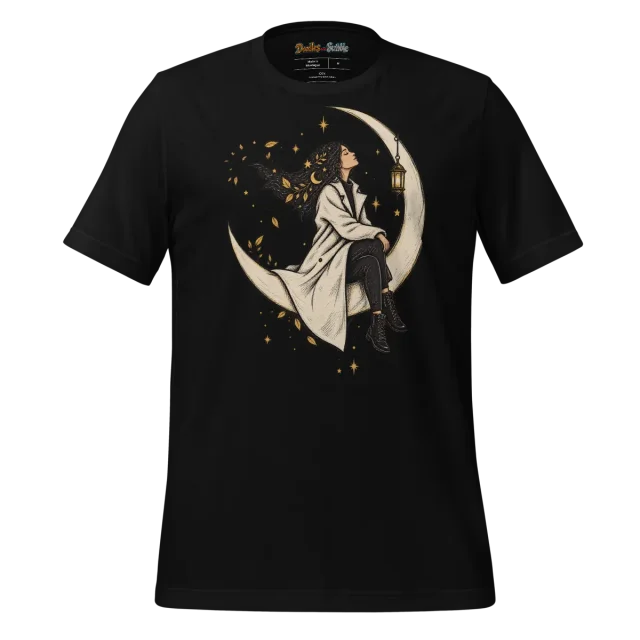 Moonlit Muse T Shirt Solitary Lunar Embrace alternate view