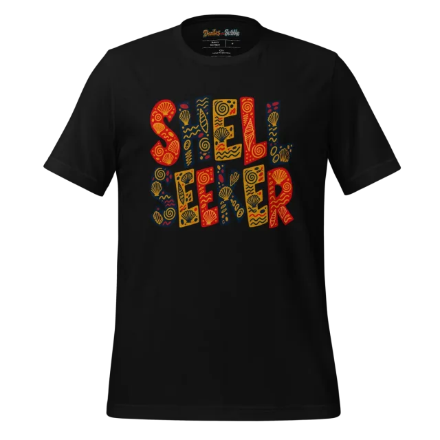 Patterned Seashell T Shirt with Vibrant Coastal Artwork alternate view