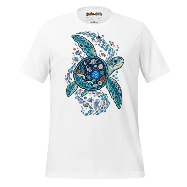Psychedelic Turtle T Shirt Oceanic Orbits