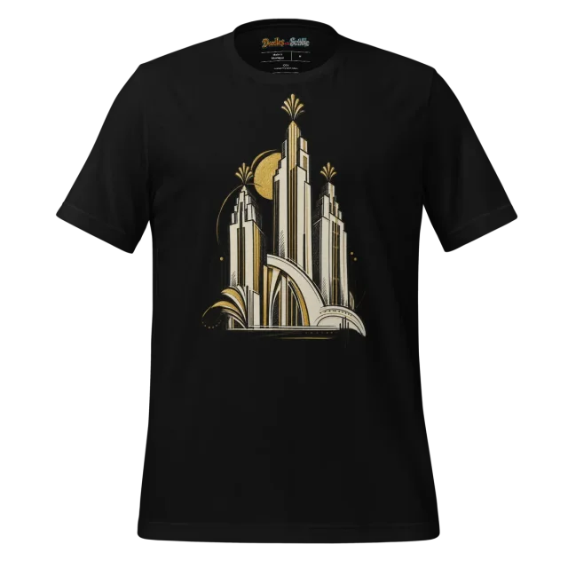 Art Deco Outline T Shirt with Architectural Majesty alternate view