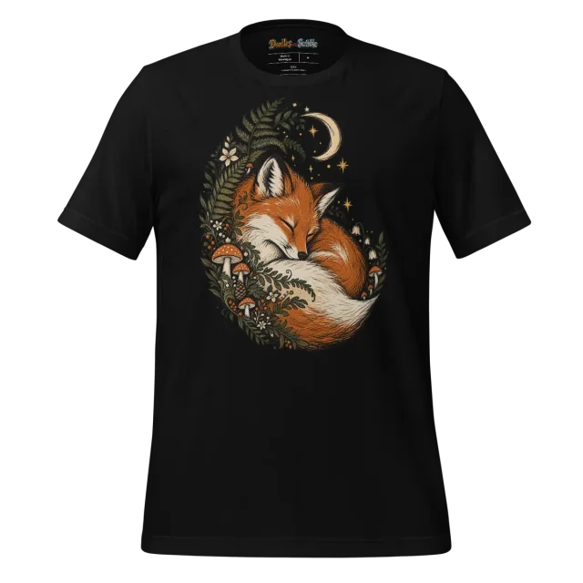 Forest Fox T Shirt Enchanted Intricate Design alternate view