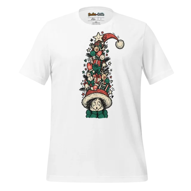 Festive Doodle T Shirt Christmas Spirit