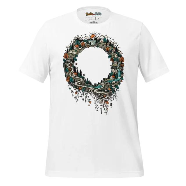 Circular Scenery T Shirt Artistic Horizons