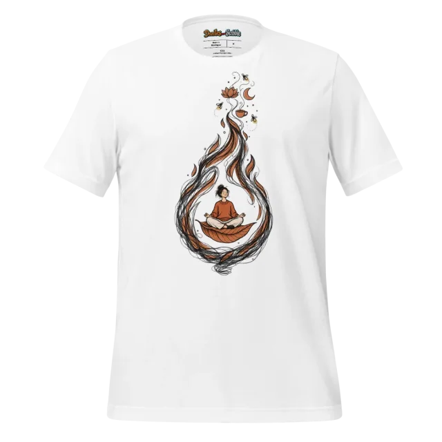 Meditative Flames T Shirt Soulful Scribbles Artwork