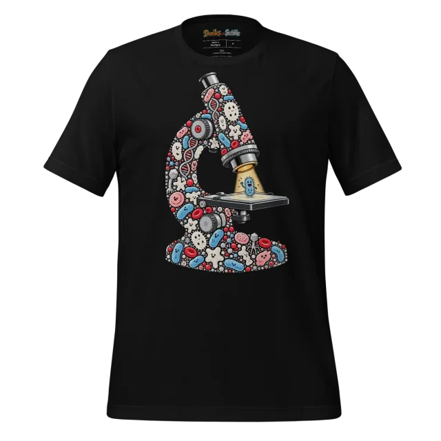 Microscopic Marvel T Shirt with Invisible World Doodle alternate view