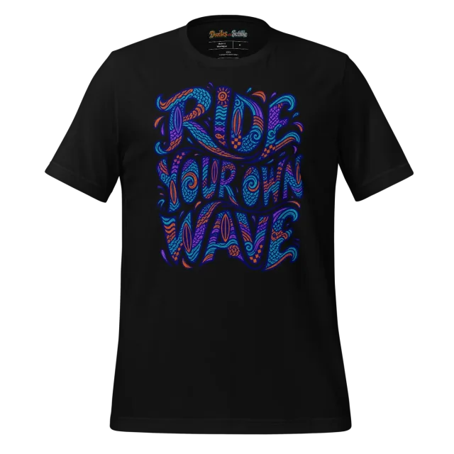 Psychedelic Surfboard T Shirt with Summer Doodles alternate view