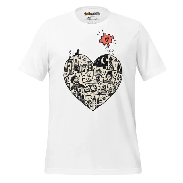 Heart Puzzle T Shirt Love's Labyrinth Doodle