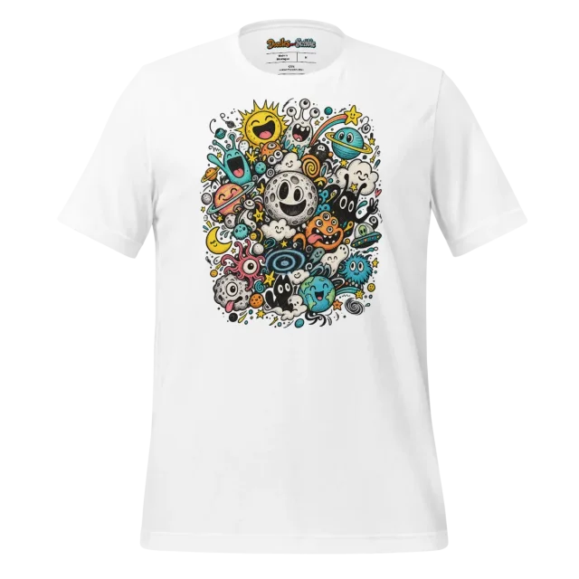 Doodle Galaxy T Shirt with a Kaleidoscope of Emotions