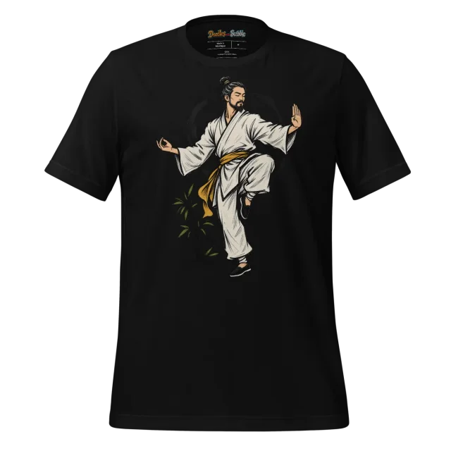 Zen Master Doodle Martial Arts T Shirt with Embroidered Design alternate view