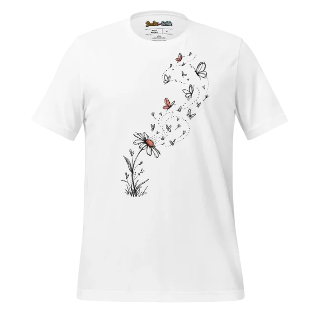 Butterfly Breeze T Shirt Fluttering Freedom Doodle