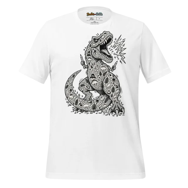 Warrior T Rex T Shirt Legendary Colour Roar