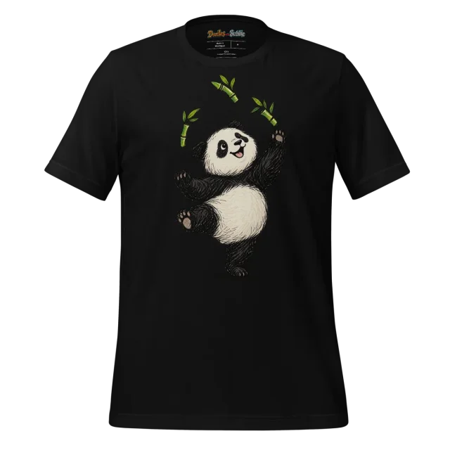 Panda Playtime T Shirt Cherubic Illustration alternate view