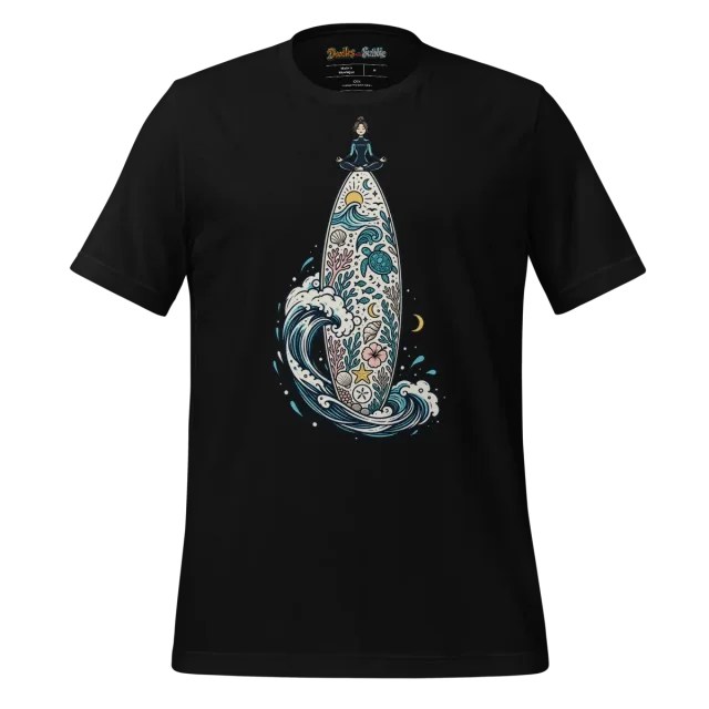 Surfing Doodle T Shirt Serenity Swell alternate view
