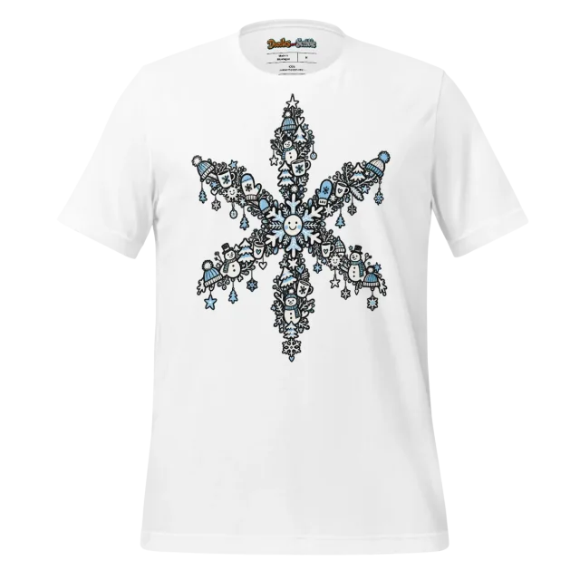 Snowflake Mandala T Shirt Winter Geometric Harmony