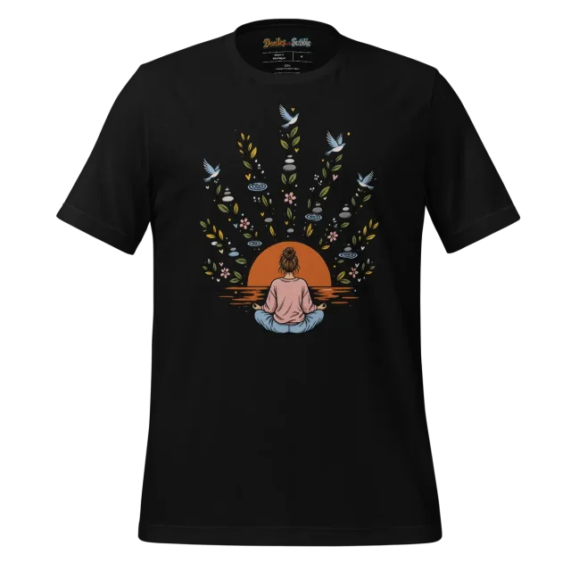 Meditation Doodle T Shirt Sunrise Serenity alternate view