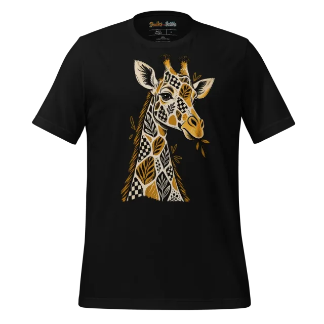 Abstract Giraffe T Shirt with Pattern Illusion Art alternate view