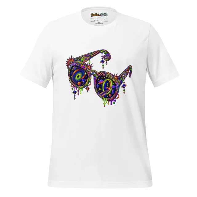 Psychedelic Sunglasses T Shirt with Colourful Patterns