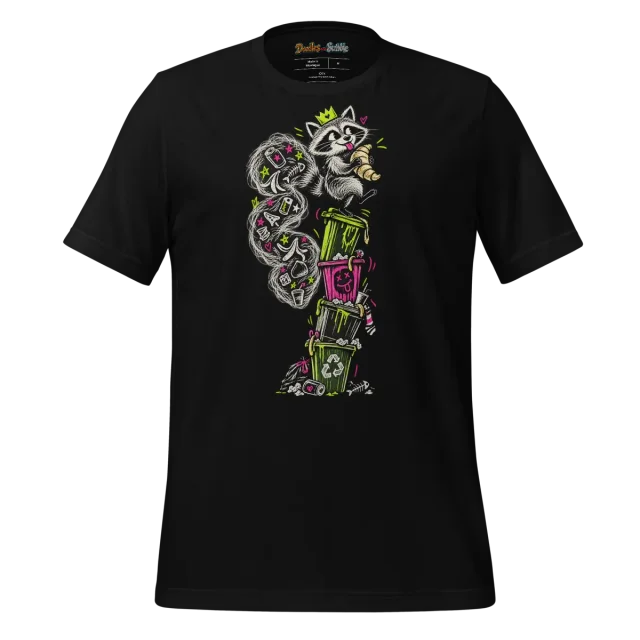 Psychedelic Raccoon T Shirt Whimsical Wonder alternate view