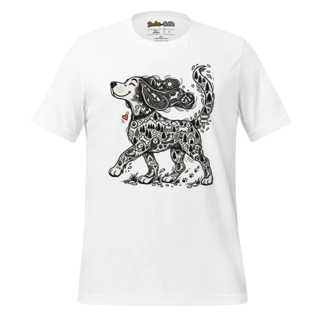 Zentangle Dog T Shirt Loyal Companion Hound