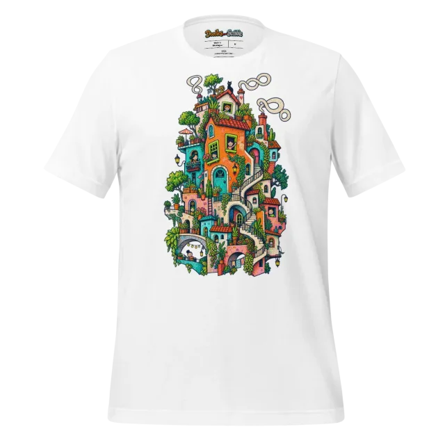 House Doodle T Shirt with Colourful Urban Art