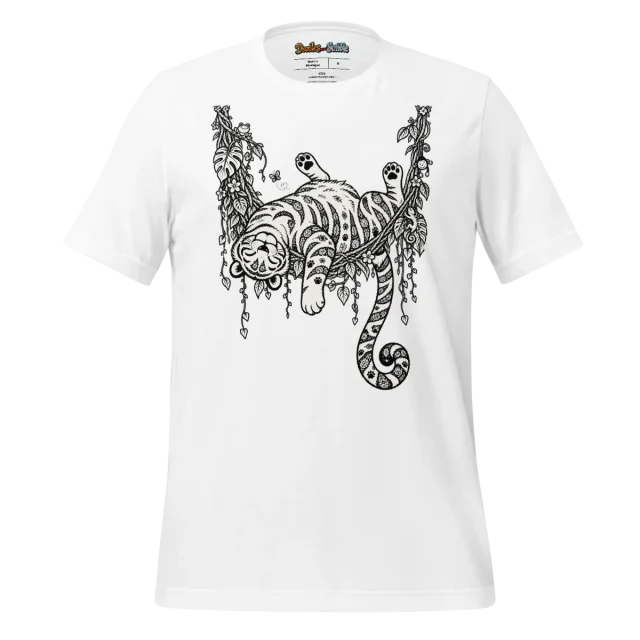Zentangle Tiger T Shirt Jungle King Artwork