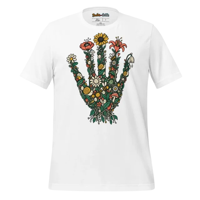 Nature's Flourish T Shirt Botanical Whimsy Doodle