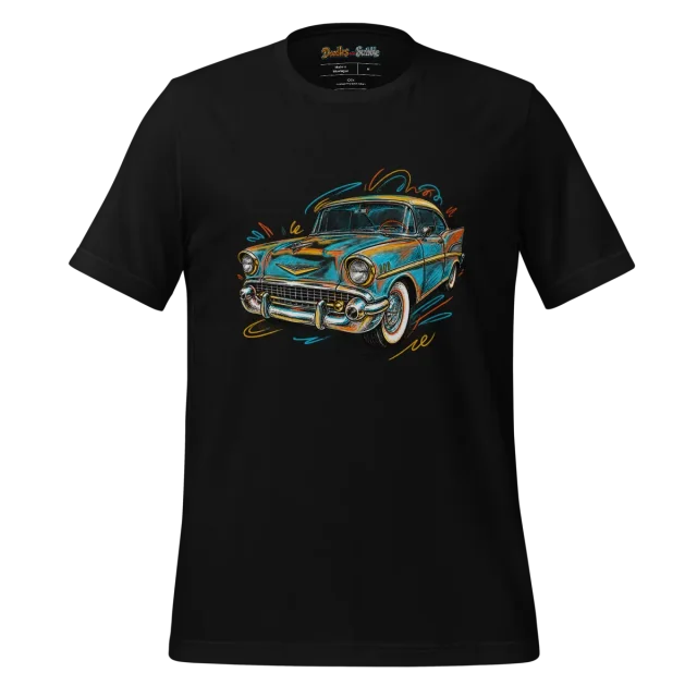 Retro Ride Car T Shirt Classic Car Color Burst Art alternate view
