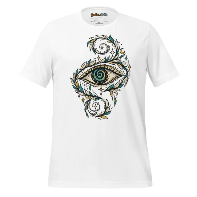 Enchanted Eye T Shirt with Hypnotic Spiral Doodle