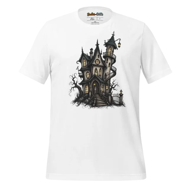 Haunted House T Shirt Twisting Stairs Scribble
