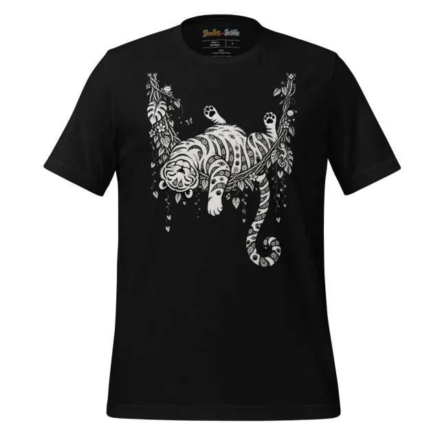 Zentangle Tiger T Shirt Jungle King Artwork alternate view