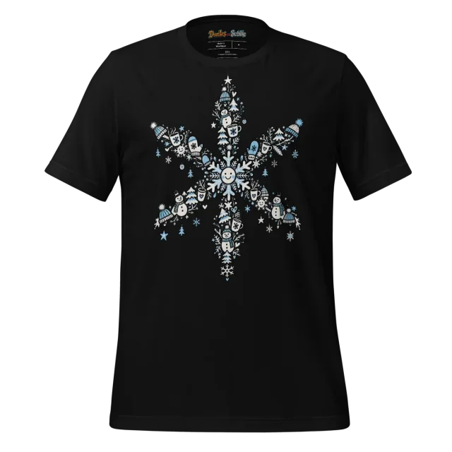 Snowflake Mandala T Shirt Winter Geometric Harmony alternate view