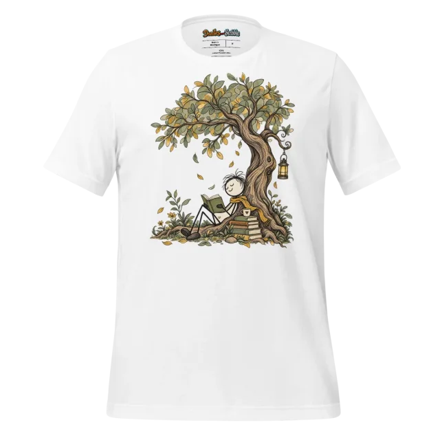 Reading Nook T Shirt Serene Stick Figure Retreat
