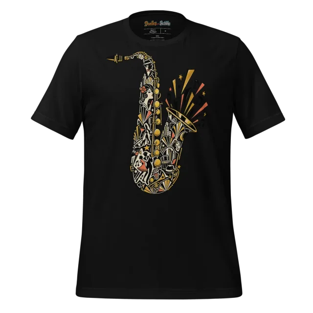 Art Deco Geometric T Shirt Jazz Scribble alternate view