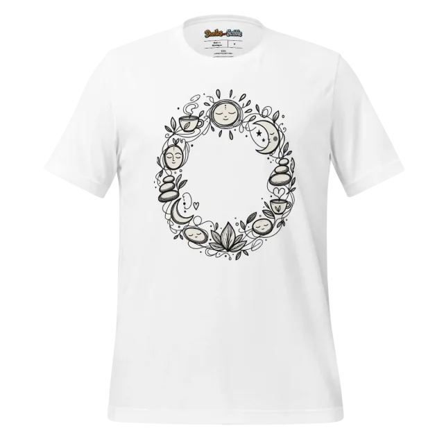 Meditative Harmony T Shirt Zen Wholeness Doodle