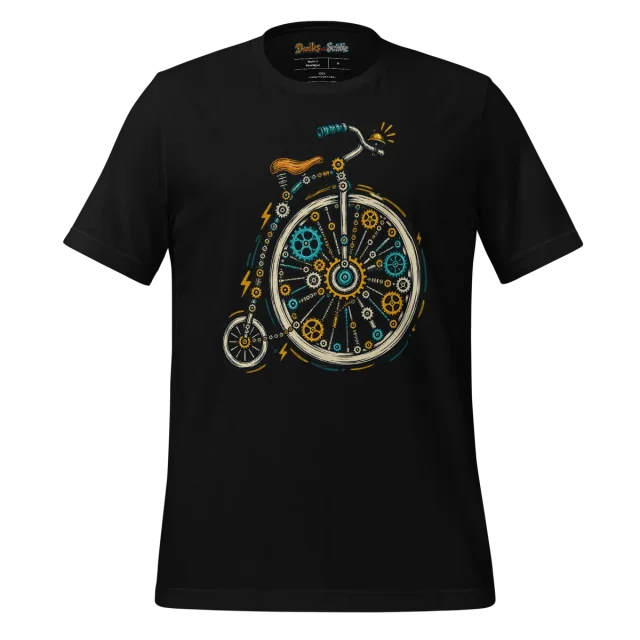 Abstract Gear Cycle T Shirt Mechanical Doodle Art alternate view