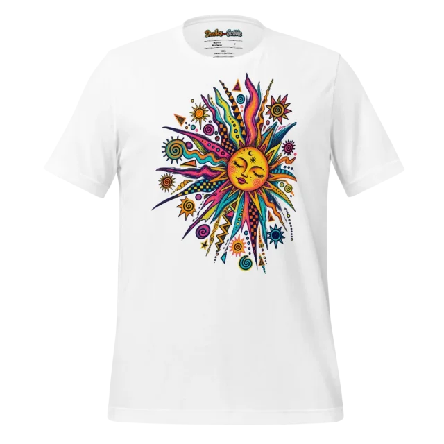 Psychedelic Sunburst Doodle T Shirt