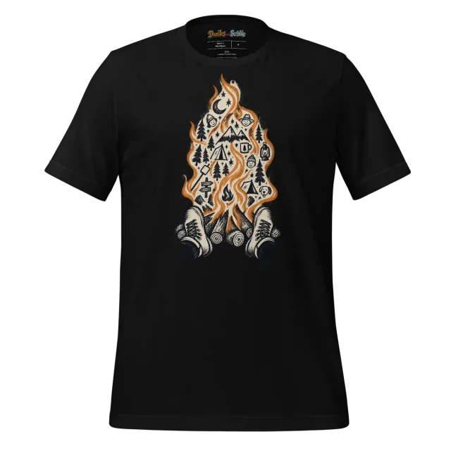 Campfire Nights T Shirt with Wilderness Doodle alternate view