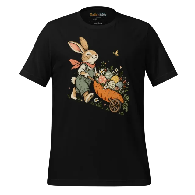 Garden Easter Bunny T Shirt with Enchanted Doodle Art alternate view