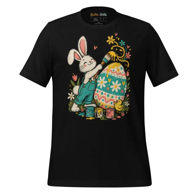 Easter Bunny T Shirt with Festive Egg Doodle alternate view