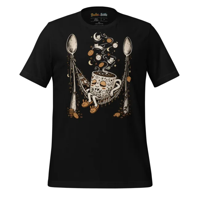 Steaming Coffee Cup T Shirt Coffee Break Scribble alternate view