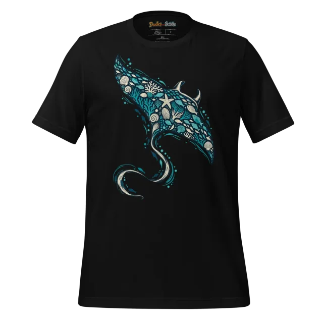 Marine Life T Shirt Artistic Motion Design alternate view