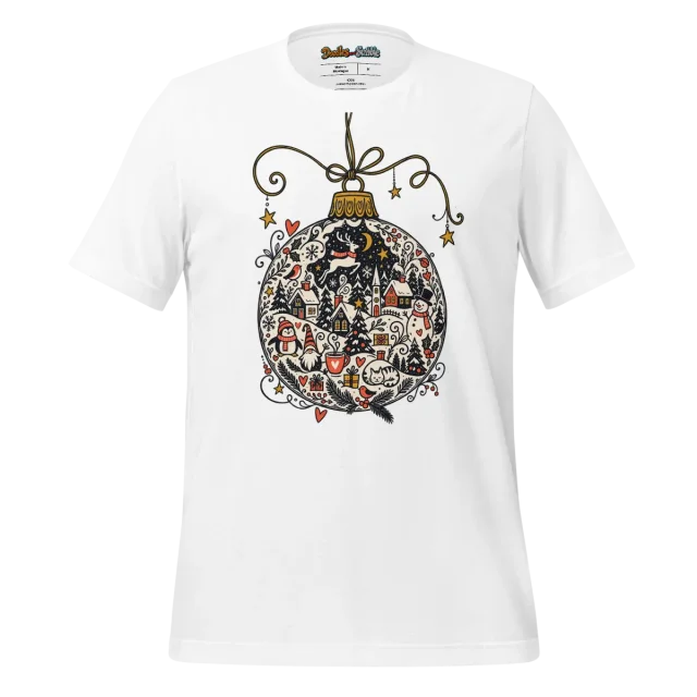 Christmas Ornament T Shirt Swirling Festive Doodle