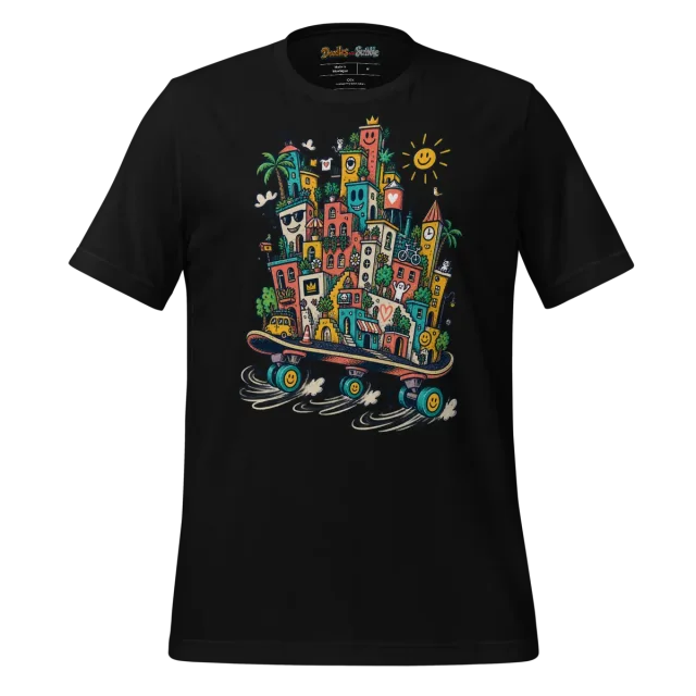 Colorful Cityscape T Shirt Urban Playground alternate view