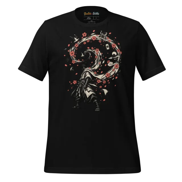 Samurai Blossom T Shirt Warrior Scribble alternate view