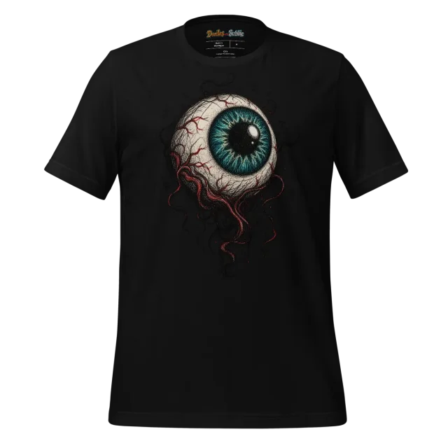 Creepy Eye Scribble T Shirt for Halloween alternate view