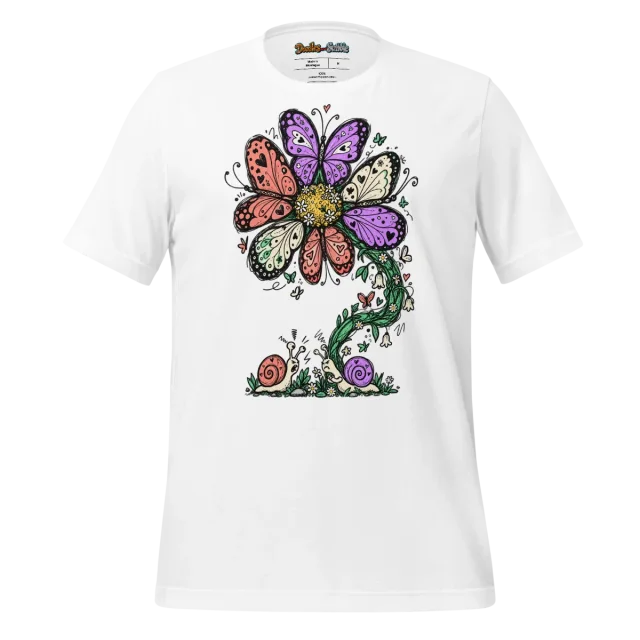 Enchanted Butterfly T Shirt Floral Fantasy
