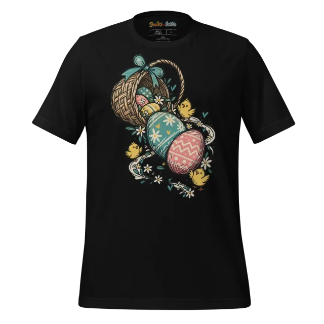 Sketchy Easter Egg T Shirt with Basketful Bliss Doodle alternate view