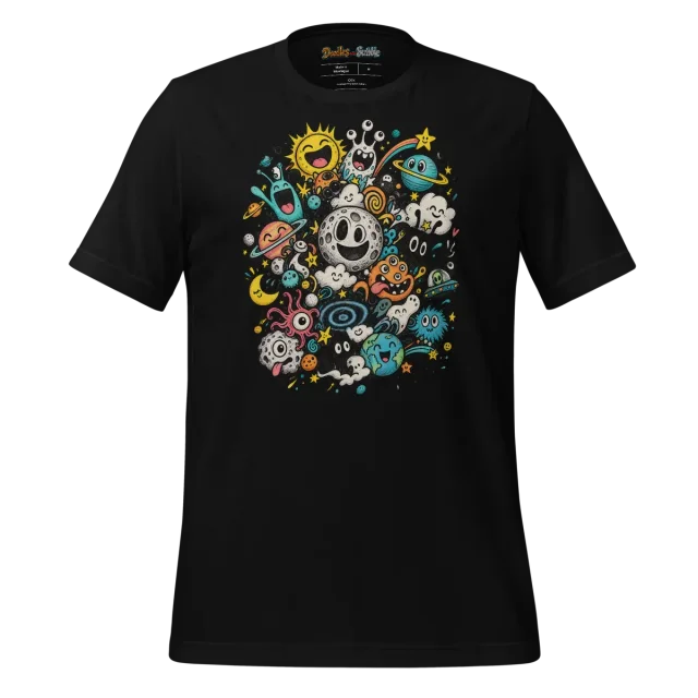 Doodle Galaxy T Shirt with a Kaleidoscope of Emotions alternate view