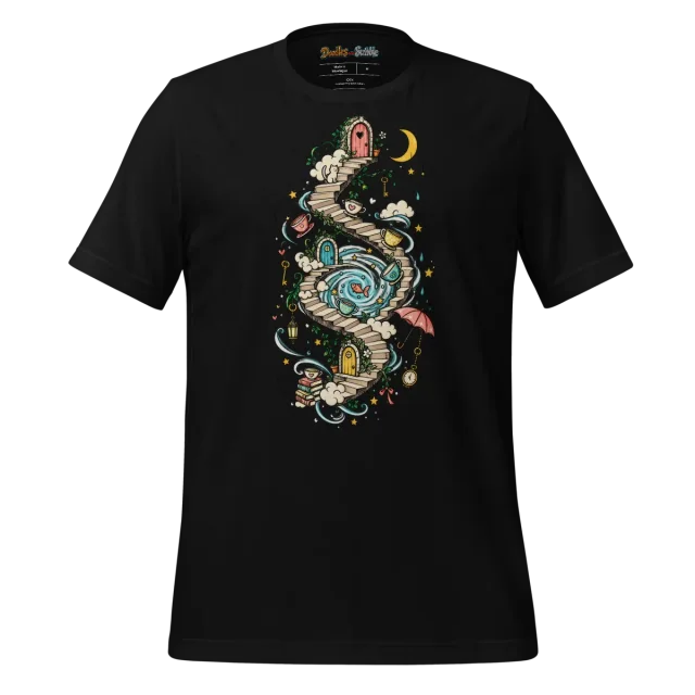 Spiral Doodle T Shirt with a Whirlpool of Whimsy alternate view